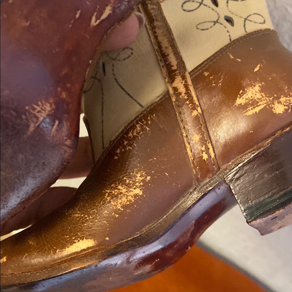 Vintage toddler, Brown and Cream Western Cowboy Boots - Picture 6 of 13